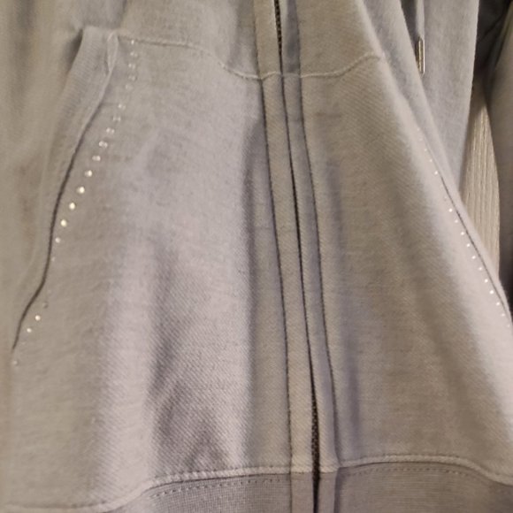 BCBGMAZARIA Studded Hoodie and Pant Set Size S in Gray (Pre-Owned) - Picture 6 of 7